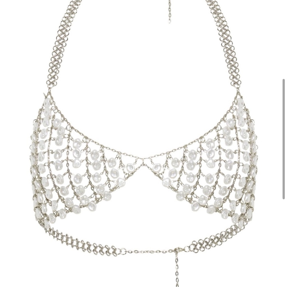 Meshki Silver Chain Swim Coverup